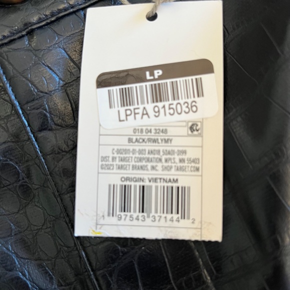 A new day faux leather pants, black, sz 14, high rise, straight leg - Picture 4 of 5